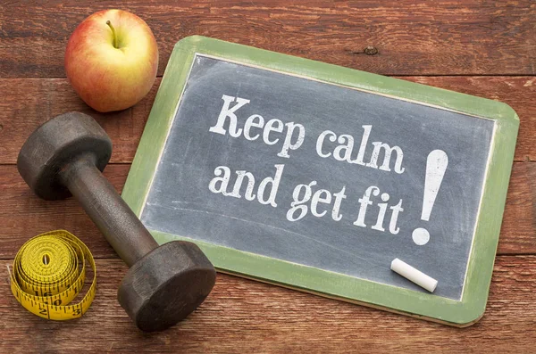 Keep calm and get fit — Stock Photo, Image