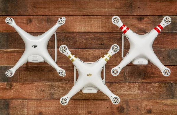 Generaciones de drones DJI Phantom — Foto de Stock