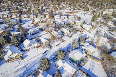 Konut sokak havadan görünümü