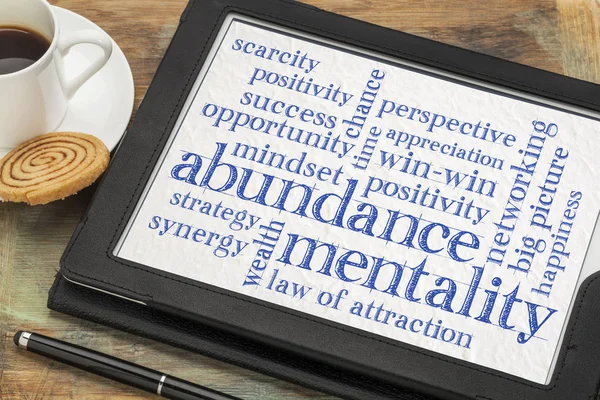 Abundance mentality word cloud — Stock Photo, Image