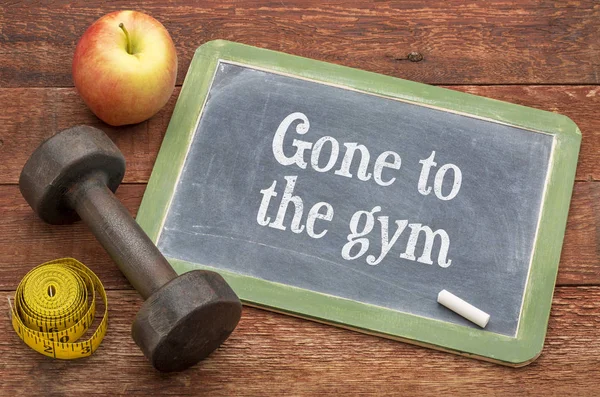 Gegaan naar de gym-bericht — Stockfoto