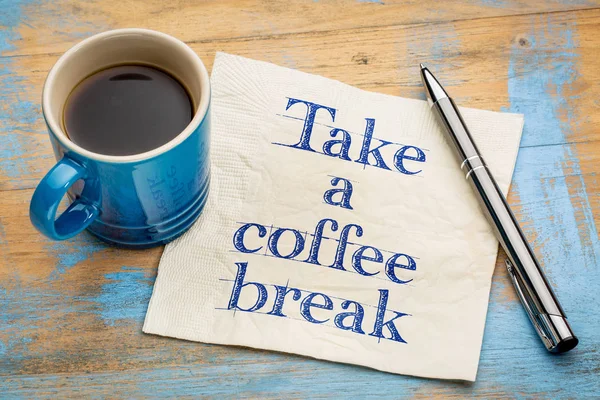 Faça uma pausa para o café guardanapo conceito — Fotografia de Stock