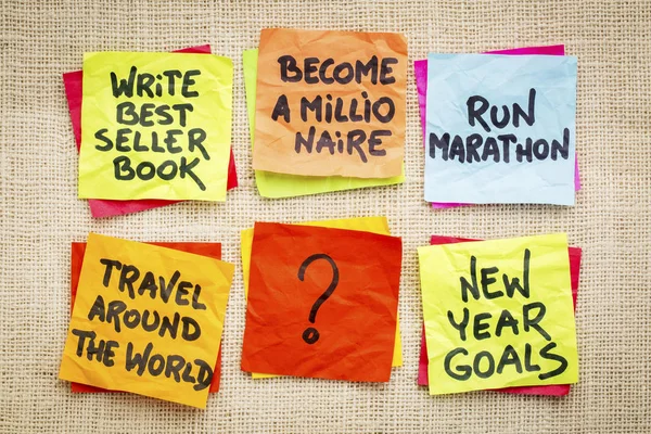 Unrealistic new year resolutions — Stock Photo, Image