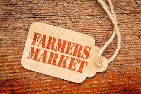 Mercato degli agricoltori - cartello del prezzo — Foto Stock