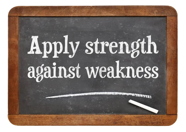 Apply strength against weakness — Stock Photo, Image