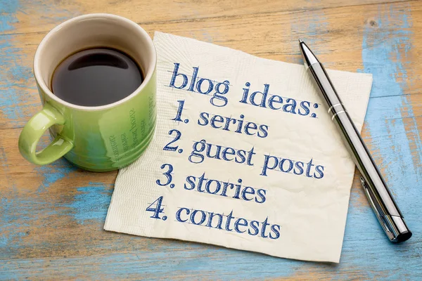 Elenco delle idee di blogging — Foto Stock