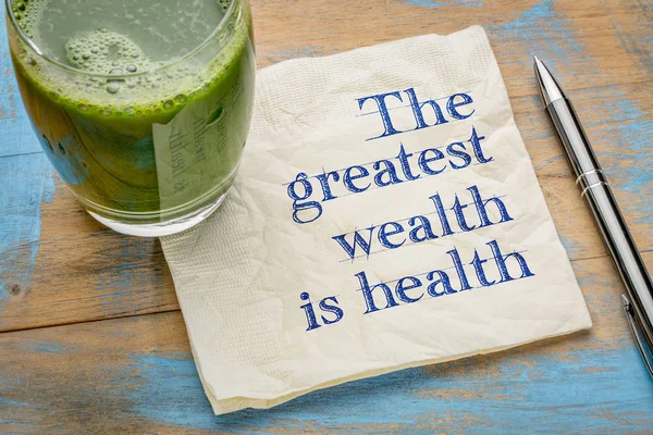 The greatest wealth is health — Stock Photo, Image