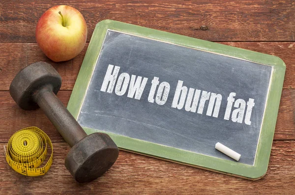 Як спалити жирну концепцію на дошці — стокове фото