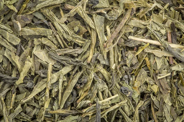 Pan fired green tea background — Stock Photo, Image