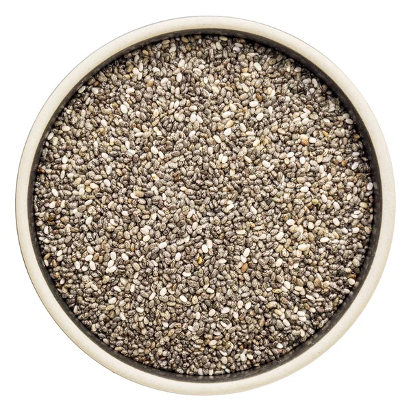 Chia seeds in isolated bowl — Stock Photo, Image