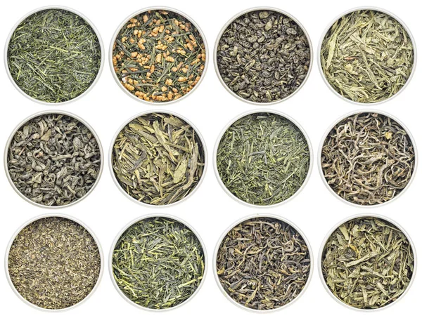 Løst blad - grønn teansamling – stockfoto