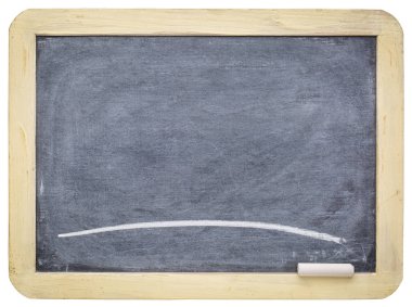 blank slate blackboard with chalk clipart