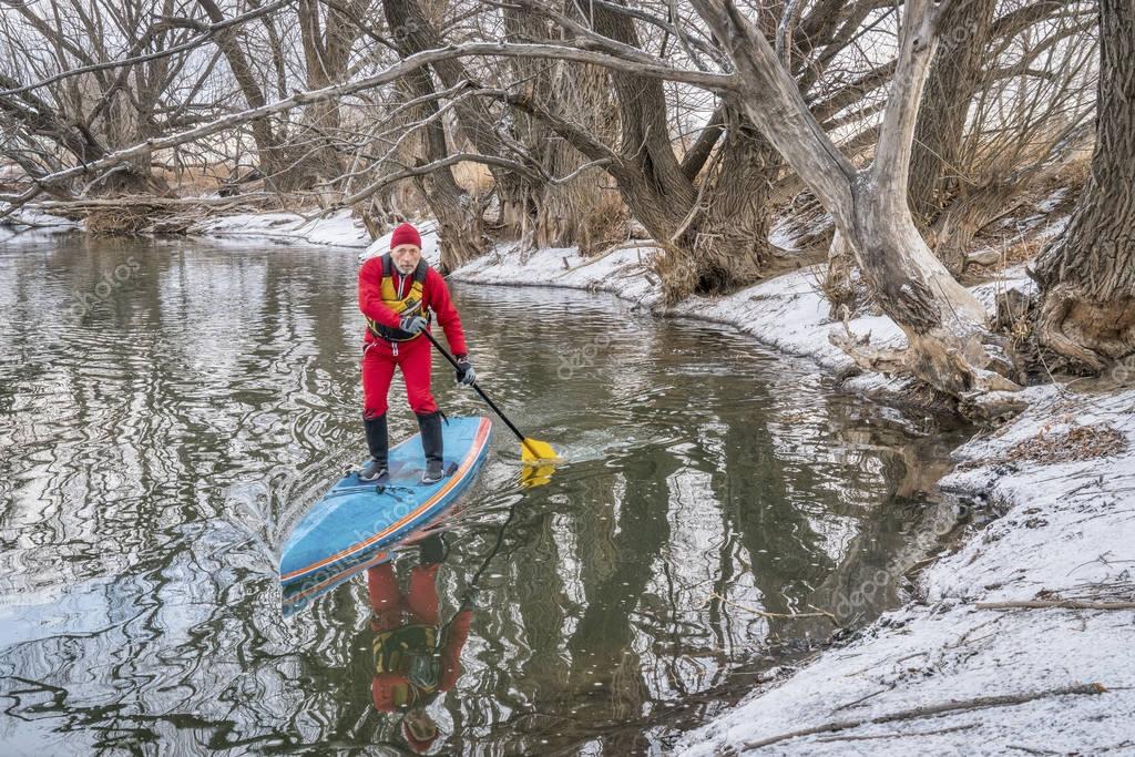 hiver de stand up paddle — Photographie PixelsAway © 139515826