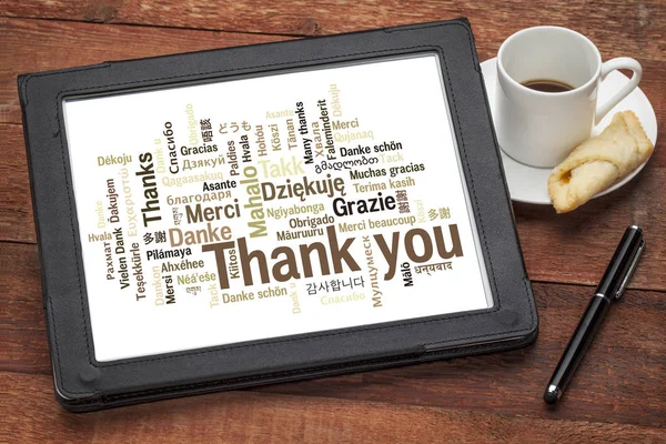 Thank you in different languages — Stock Photo, Image