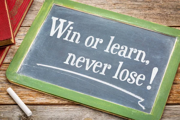 Win or learn, never loose! — Stock Photo, Image