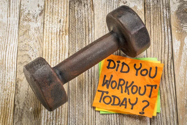 Did you workout today question and reminder — Stock Photo, Image
