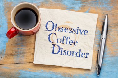 Obsessive coffee disorder clipart