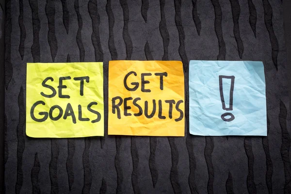 set goals, get result concept