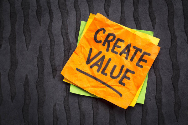 создать напоминание о ценности на липкой ноте