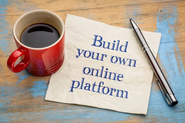 Aufbau einer eigenen Online-Plattform Beratung — Stockfoto