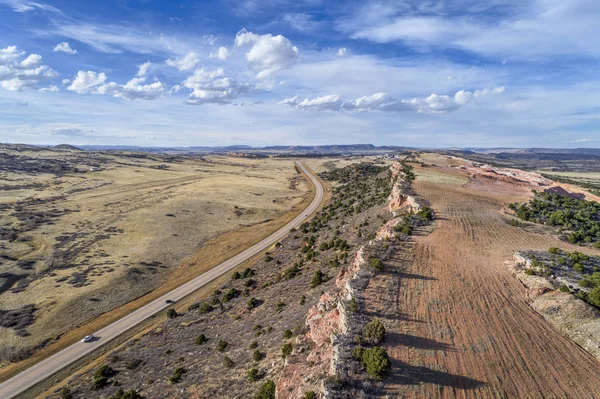 Aerial view of northern Colorado foothills — Stock Photo, Image