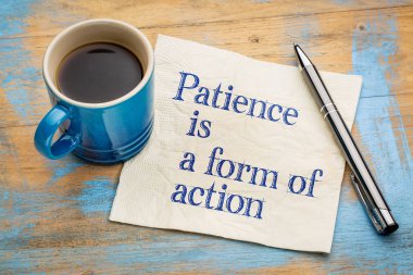 Patience is a form of action clipart