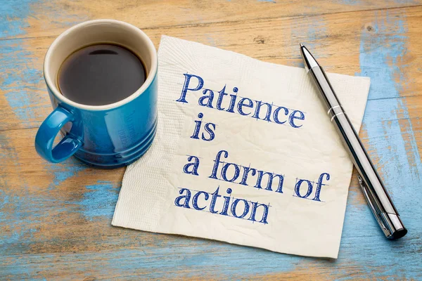 Patience is a form of action — Stock Photo, Image