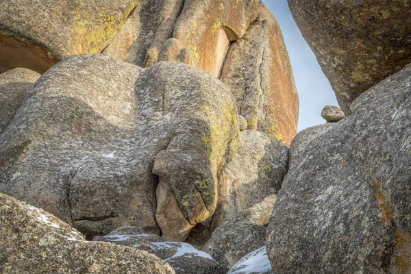 Granitfelsen-Abstrakt aus dem Erholungsgebiet Vedauwoo — Stockfoto