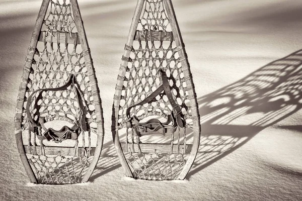 Vintage Huron snowshoes abstrato — Fotografia de Stock