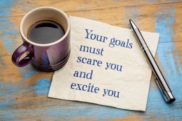 Your goals must scare and excite you — Stock Photo, Image