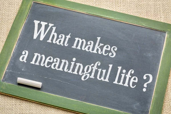 Co dělá smysluplný život? — Stock fotografie