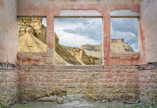 Book Cliffs through windows — Stock Photo, Image