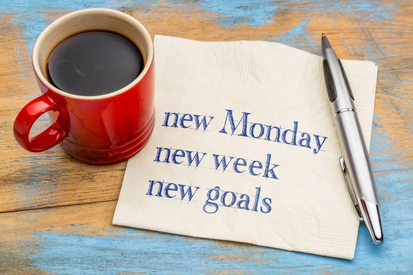 Новий понеділок, тиждень, цілі — стокове фото
