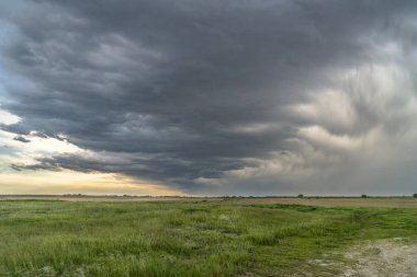 Ağır fırtına ve bulutlu Nebraska üzerinde 