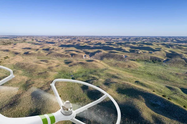 A légi felvétel a Nebraska homok dombok — Stock Fotó