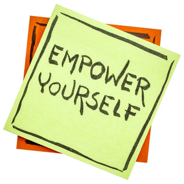 Empower yourself reminder note — Stock Photo, Image