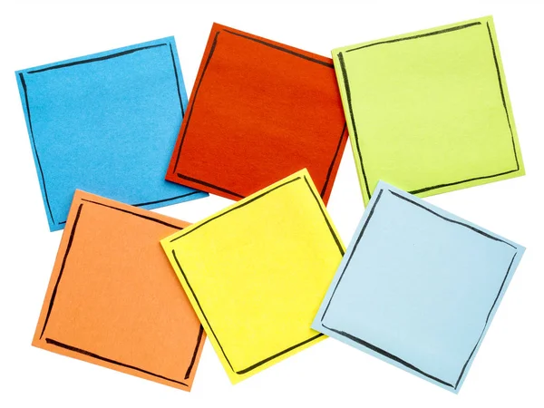 Blank isolated sticky notes set — Stock Photo, Image