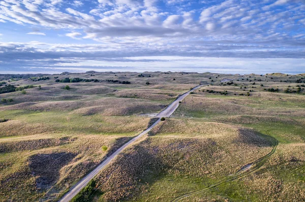 Vista aérea de Nebraska Sandhills — Fotografia de Stock