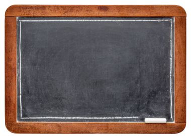 Tebeşir ile boş kayrak yazı tahtası