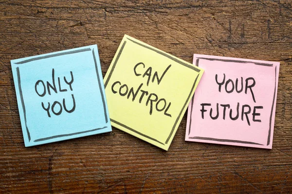 Só tu podes controlar o teu futuro. — Fotografia de Stock