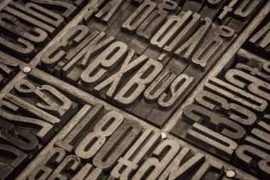 lettepress ağaç türü blokları