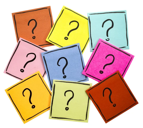 Question mark abstract - sticky note set — Stock Photo, Image