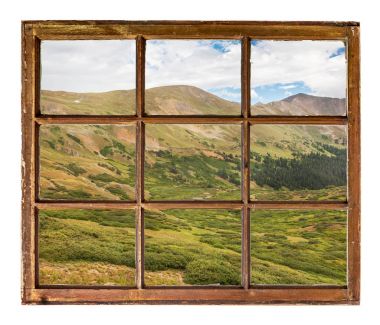 Rocky Dağları - pencere görünümü Alpine meadows