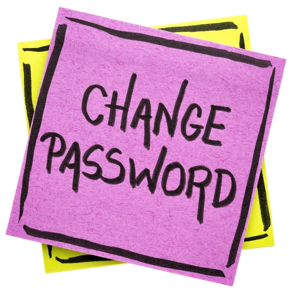 Modificare la nota di promemoria password — Foto Stock