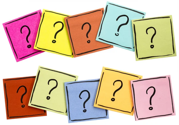 Question mark abstract - sticky note set — Stock Photo, Image