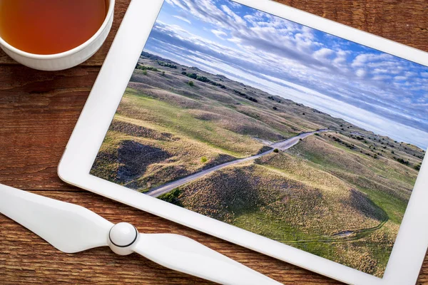 Vue aérienne des collines de sable du Nebraska — Photo