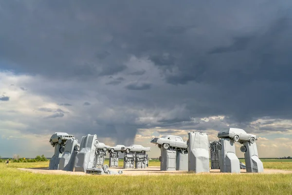 Carhenge, a modern replica of Stonehenge — Stock Photo, Image