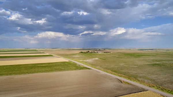 Venkovské Nebraska krajina v leteckém zobrazení — Stock fotografie