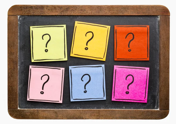 Question mark abstract - sticky note set — Stock Photo, Image