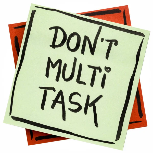 Niet multitask herinnering — Stockfoto